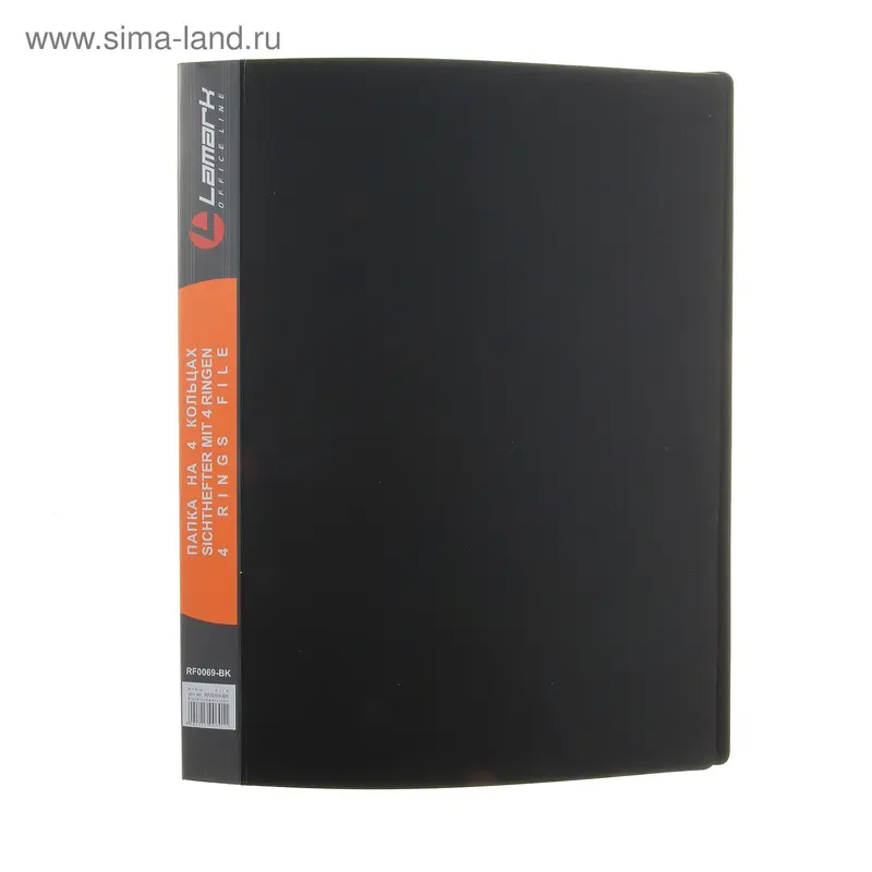 яПaпкa на 4 кольцах корешок 25мм серая текстура Lamark RF0069-BK