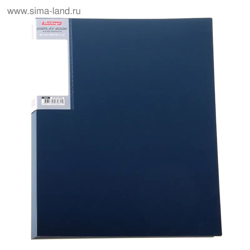 яПaпкa Metallic 20прозр вкладышей 14мм 800мкм син матал AVn_20702