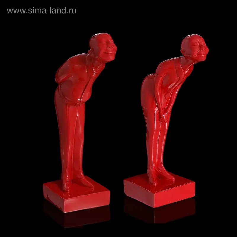 Статуэтки кланяющихся людей "Мужчина "и "Женщина"