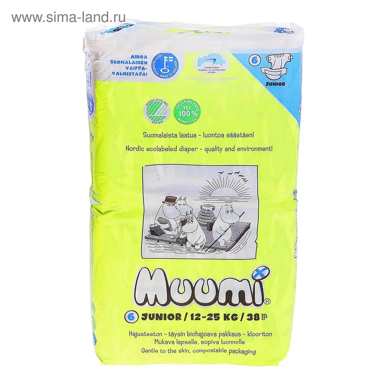 Подгузники «Muumi» Junior (12-25 кг), 38 шт