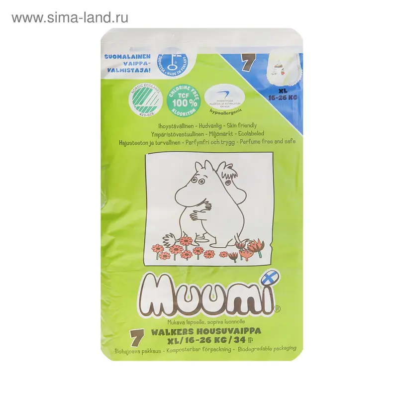 Подгузники-трусики «Muumi», 16-26 кг, 34 шт