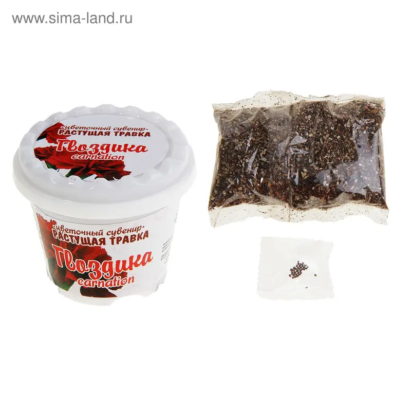 Растущая трава "Гвоздика" 6х7,2 см
