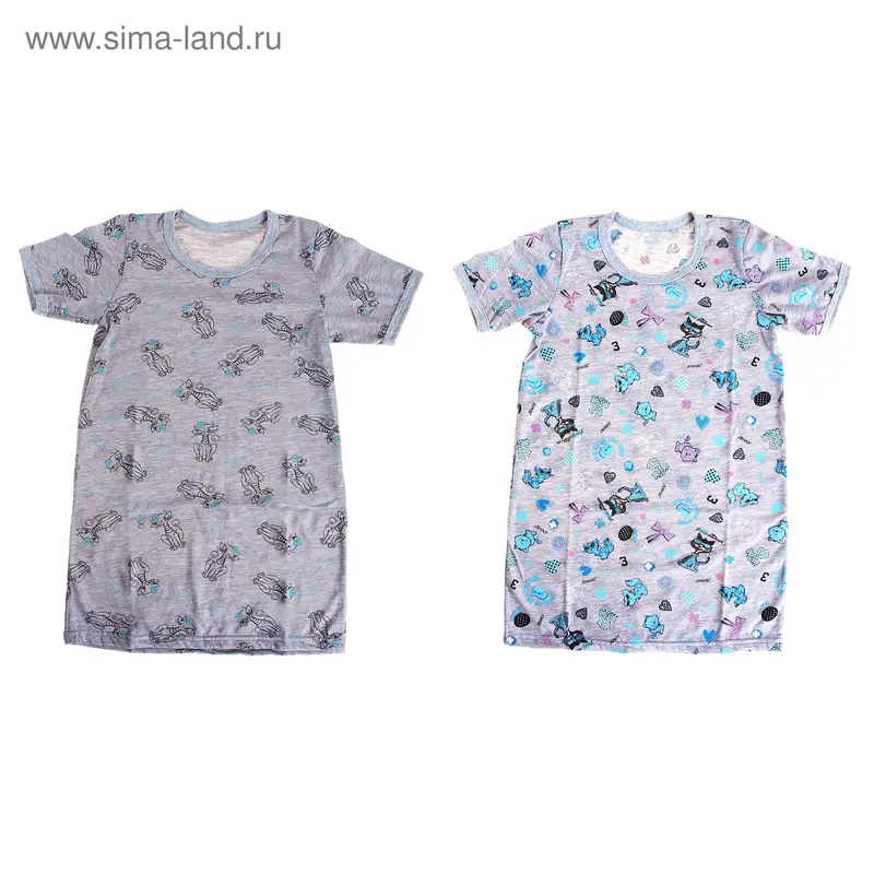 Сорочка для девочки (кулирка, меланж), размер 56, рост 92-98 1149-56