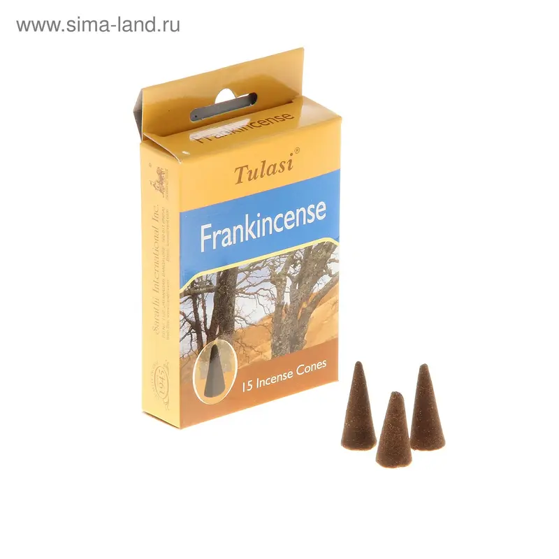 Благовония "Sarathi Frankincense" (Ладан: чистая эссенция), 10 конусов