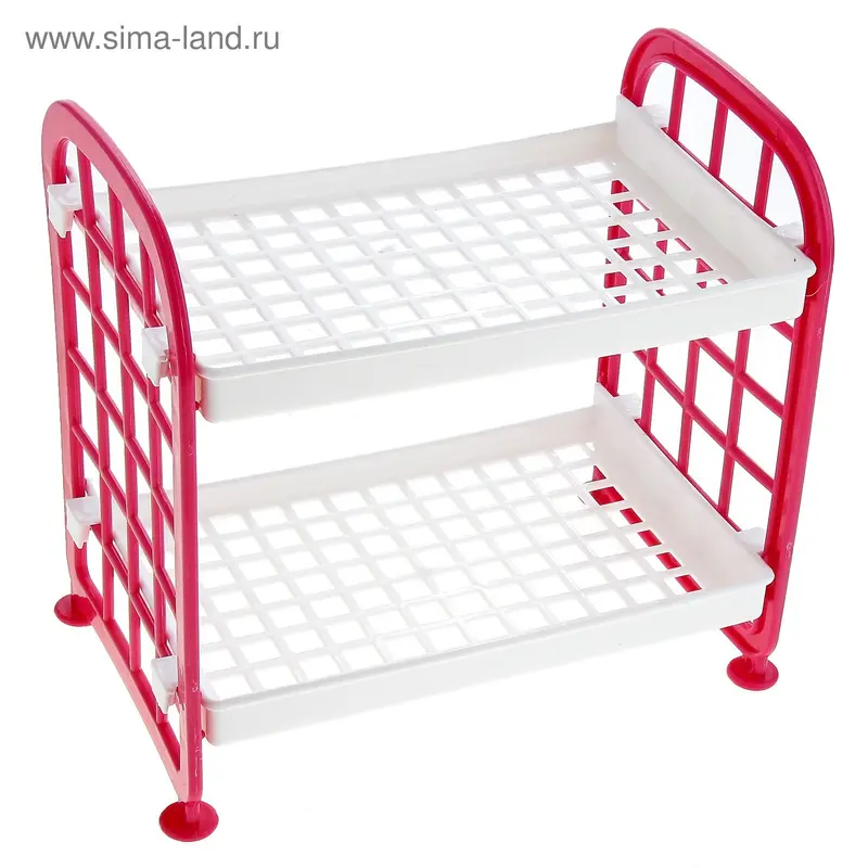 Этажерка двухяруснаямини малиновая