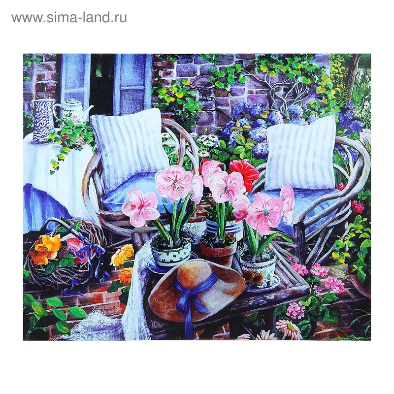 картина холст 50*60 см в беседке