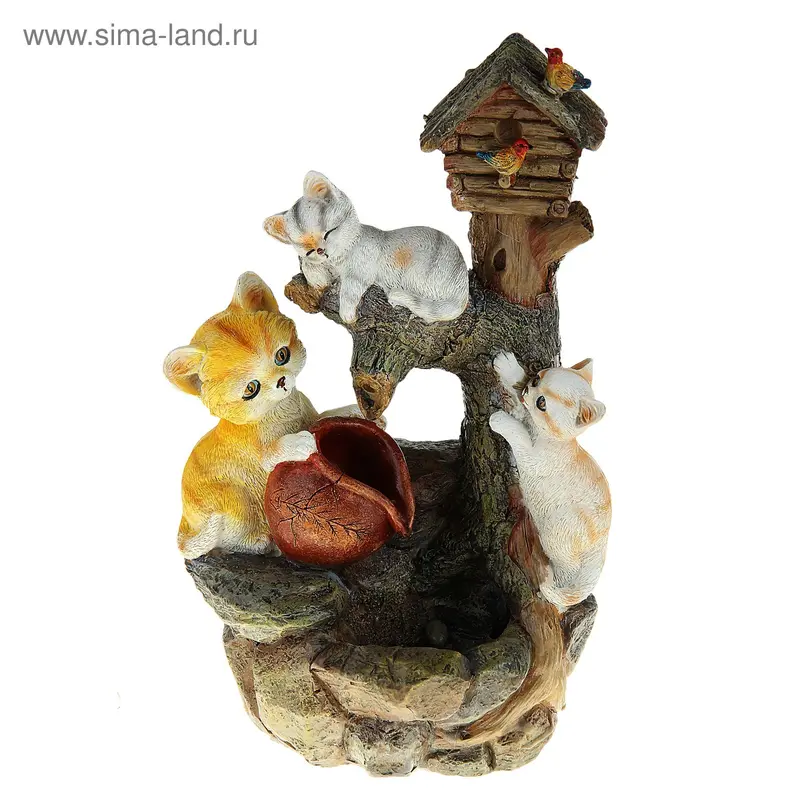 фонтан котята с кувшином 21*15*33 см