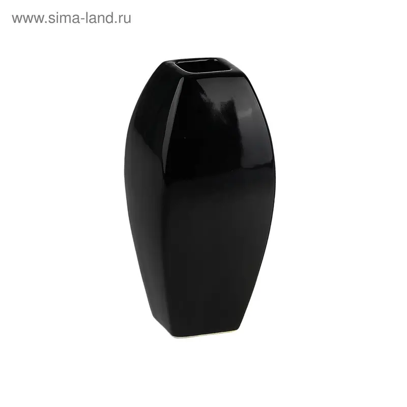 Ваза керамика "Грани" красн/черн/белая 21*9 см