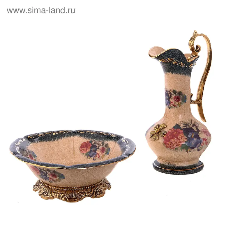 Набор из кувшина и вазы для фруктов "Виктория", 27 × 27 × 33 см
