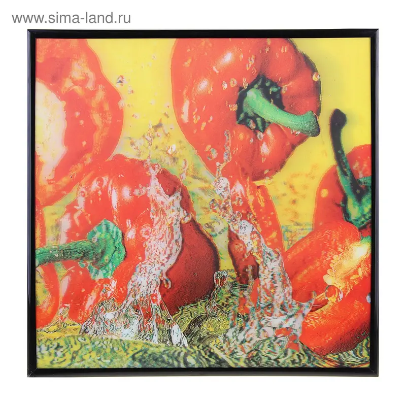 картина объемная 30*30 см "Перцы"