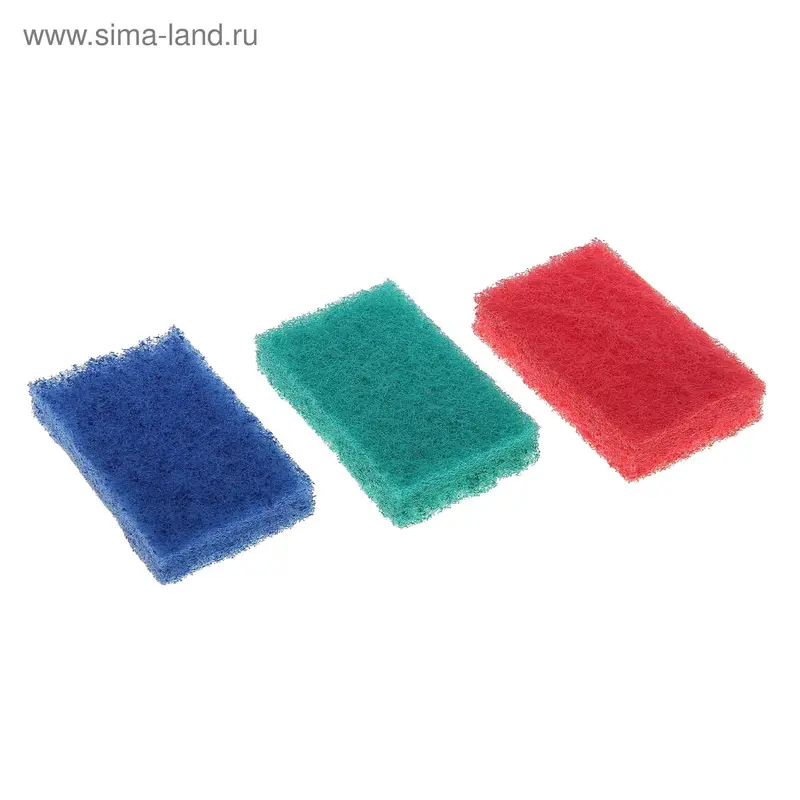 Набор губок абразивных 3 шт 7*11*1,5 см