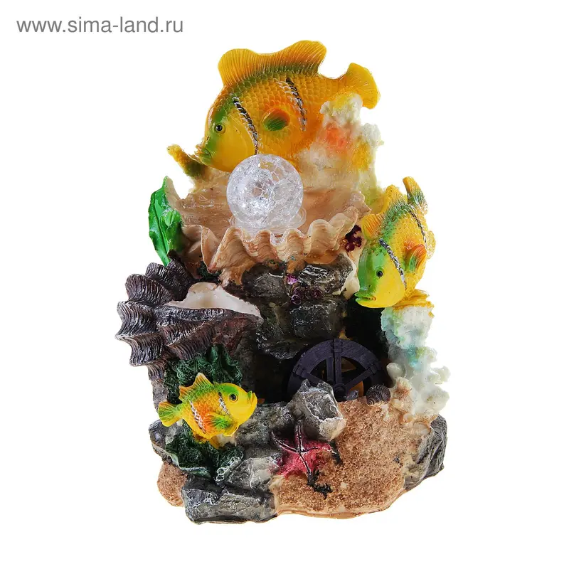 фонтан рыбки 30*20 см у кораллов