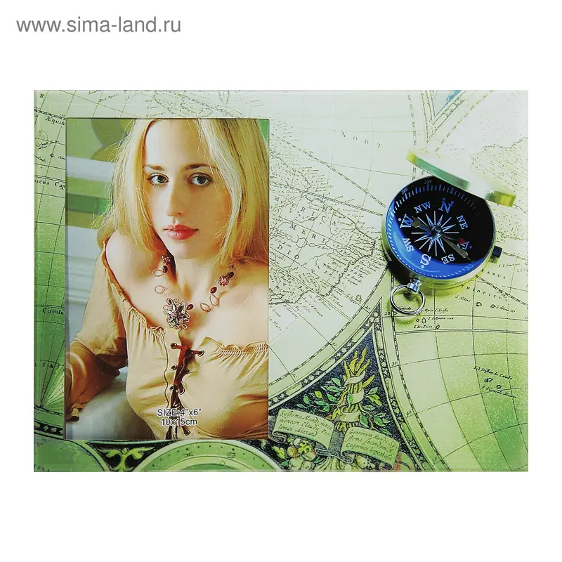 Фоторамка "Карта путешественника" 10х15 см