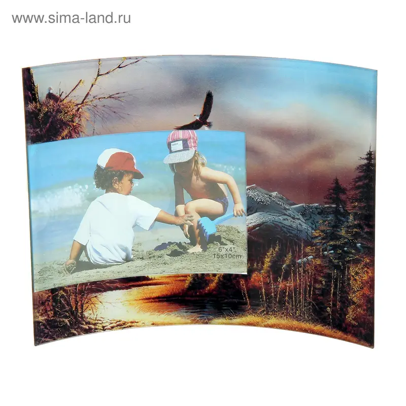 Фоторамка "Природа" с блестками 10х15 см