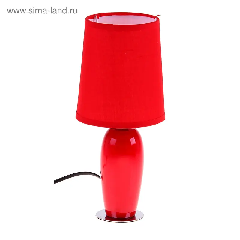 Лампа настольная "Грация", 28 см, 220V, красная