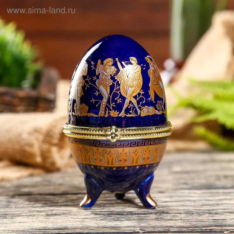 Шкатулка "Баллада на синем" 10х6 см