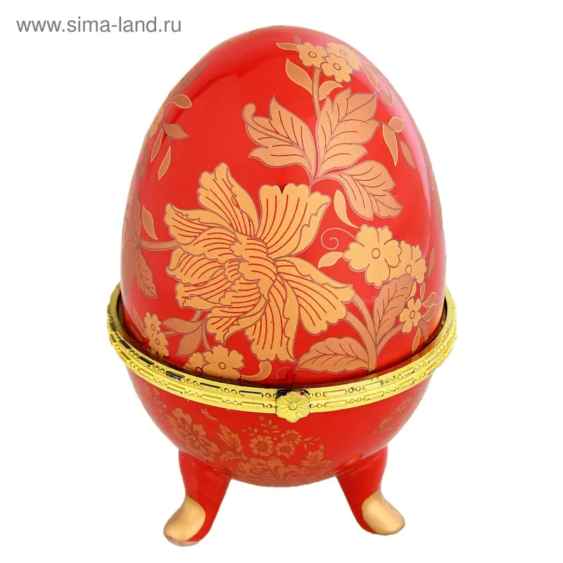 Шкатулка "Цветы на красном" 15,5х10х10 см