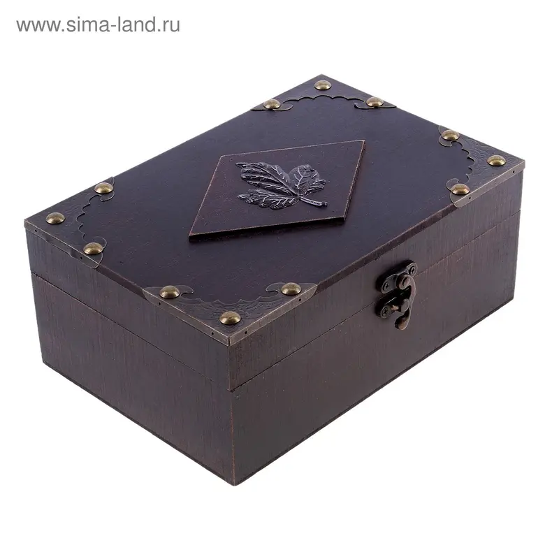 Шкатулка Антиквар "Лист" 22х15х9 см