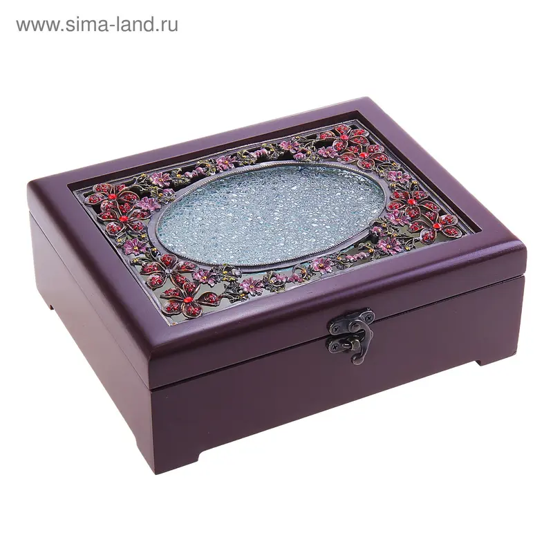 Шкатулка стразы "Эсмеральда" 24х19,5х8,5 см