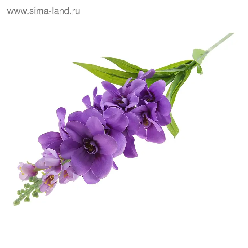 цветы искусственные 90 см d-8 см h-4 см дельфиниум королевский сиреневый