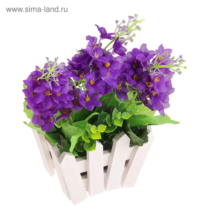 композиция заборчик дуга 20*11 см сирень