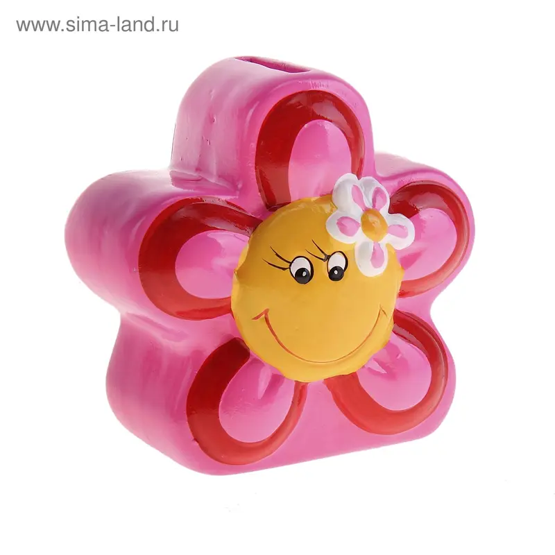 Копилка "Цветочек" 8,5х8,5х4,5 см