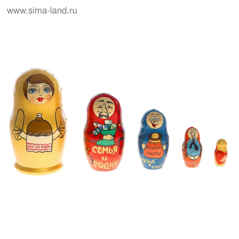 Матрешка "Свадьба", 5 кукольная