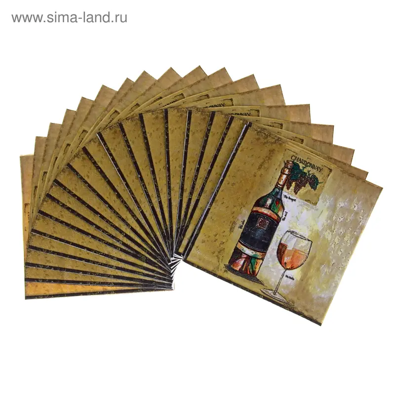 Салфетки бумажные (набор 20 шт.) 33×33 см Вино