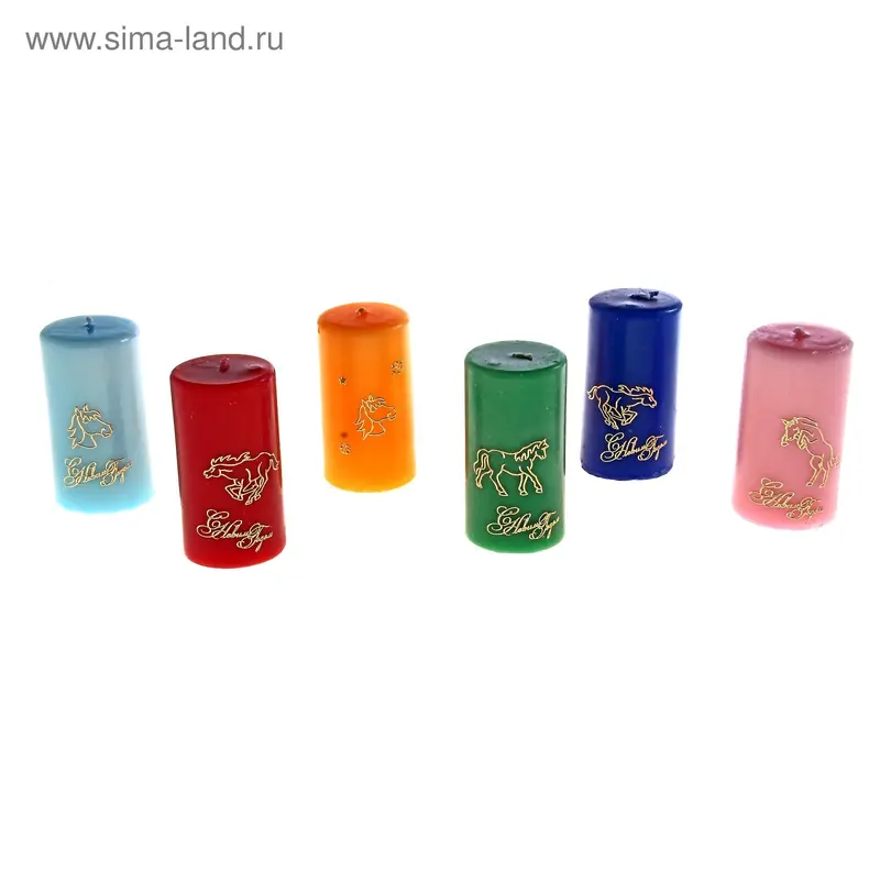свеча 50*95 новогодняя "Встречаем лошадку "