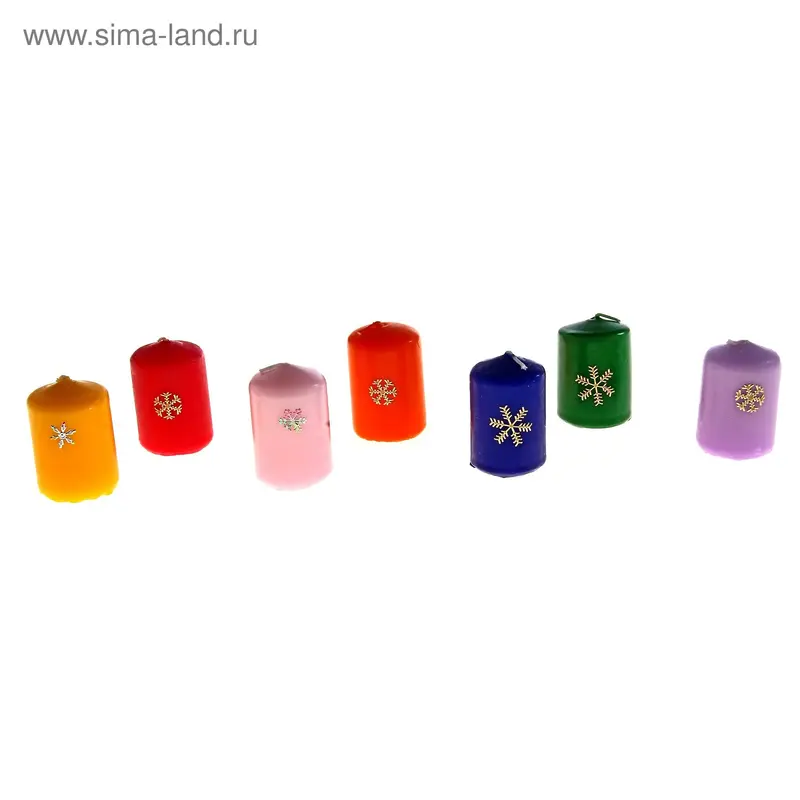 Свеча новогодняя "Снежинка"