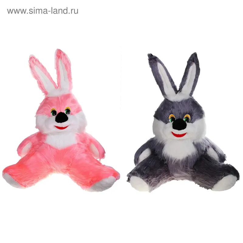 Мягкая игрушка "Заяц" средний ворс, цвета МИКС