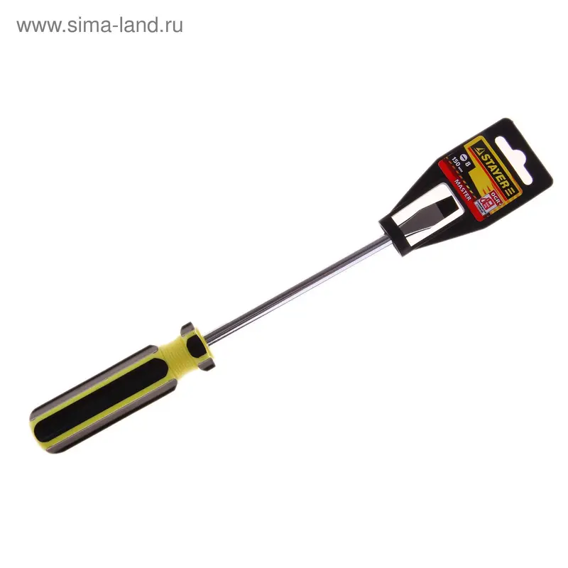 Отвертка STAYER Masrer, Сr-V, SL 8,0х150мм