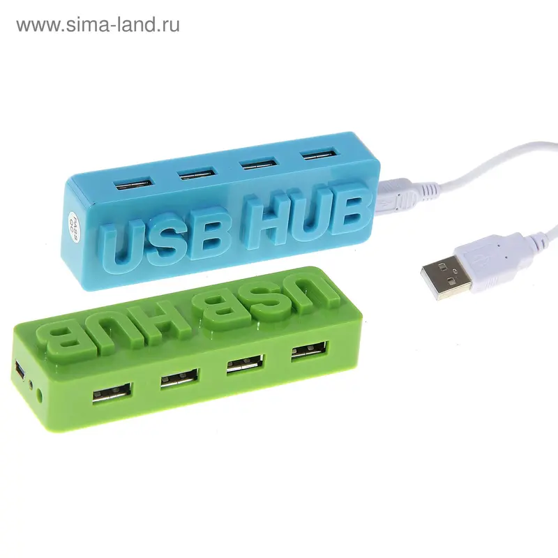 Разветвитель USB портов (Hub), 4 порта USB 2.0 МИКС
