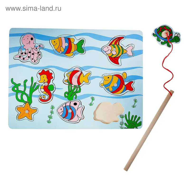 Рыбалка "Морское дно", 9 элементов + удочка