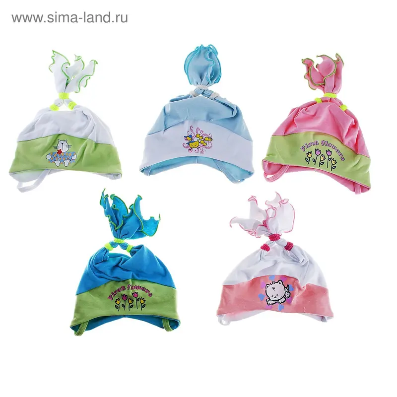 Шапка, объем головы 46-48 см (1-2 года), цвета МИКС