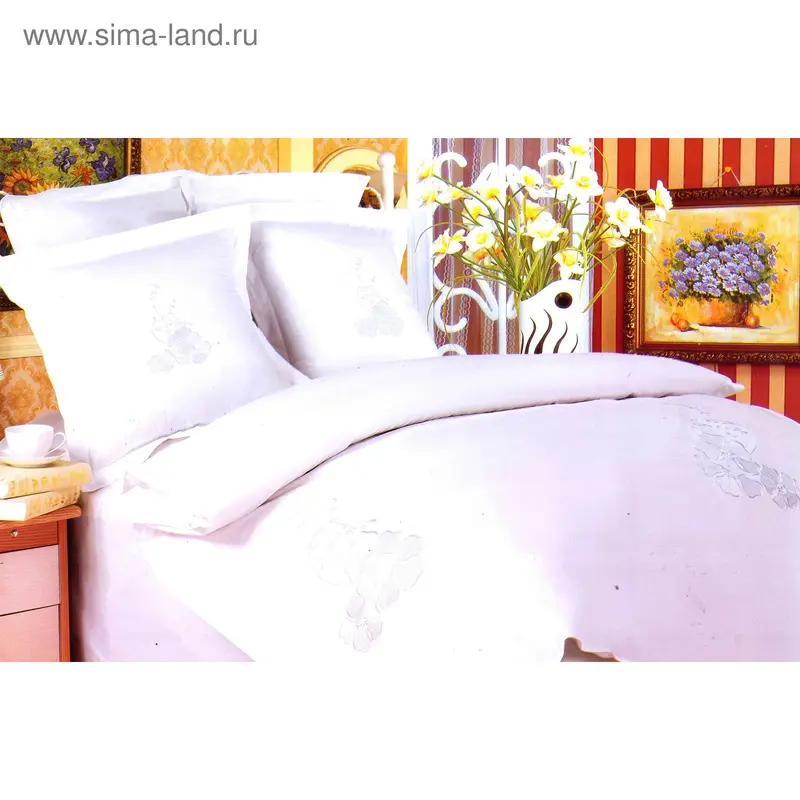 Постельное белье 1.5 сп Снег 150*210 см, 150*210 см, 70*70 + 5 см - 2 шт