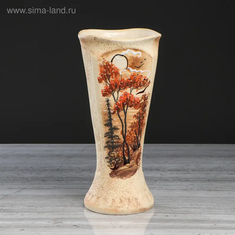Ваза "Модерн" природа, под шамот, 31 см, микс, керамика