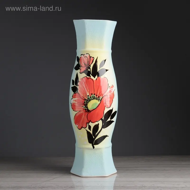 Ваза "Мерайя" мак, глазурь, микс