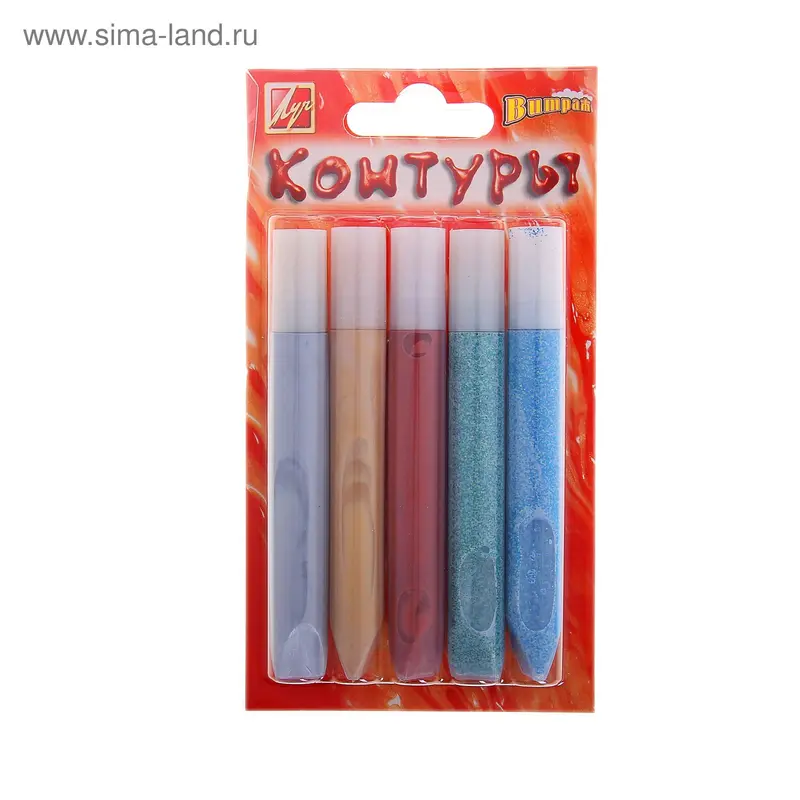 Контуры д/витража 5 цветов 60г ВИТРАЖ 19С 1242-08