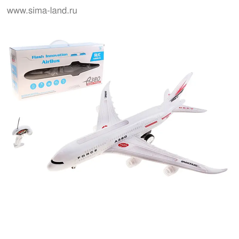 Самолет радиоуправляемый А380, работает от батареек