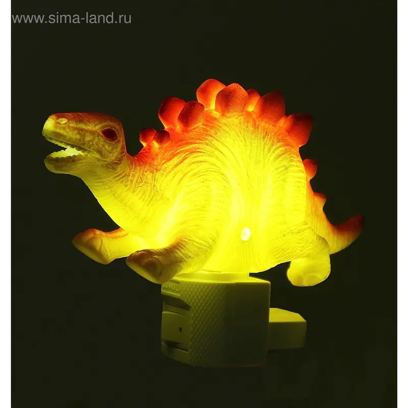 Ночник "Динозавр Стегозавр", 10х15 см