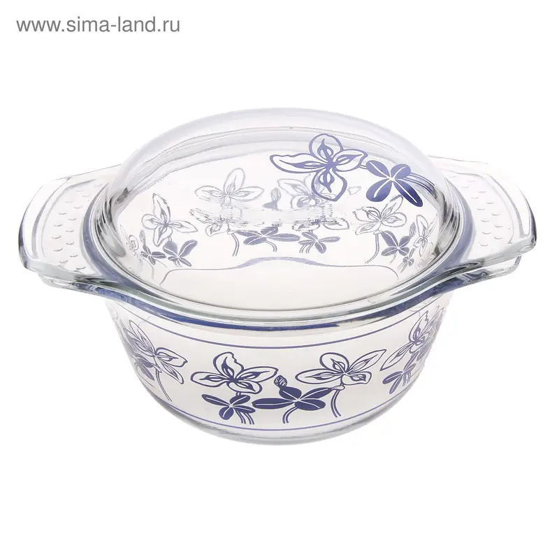 Кастрюля жаропрочная 1,0л с декором L71_063_2066