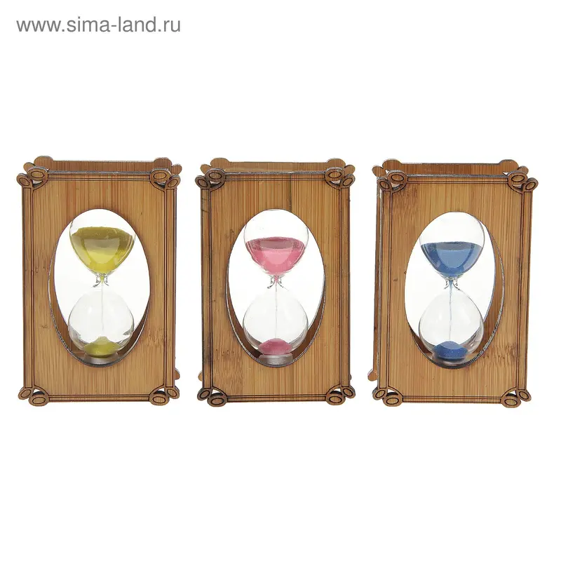 Часы песочные "Завитки", 6.5х10 см, микс