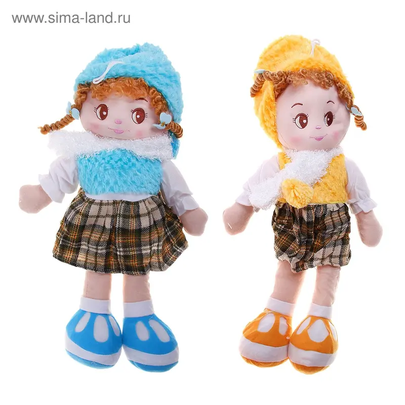 Мягкая игрушка "Кукла с локонами" цвета МИКС