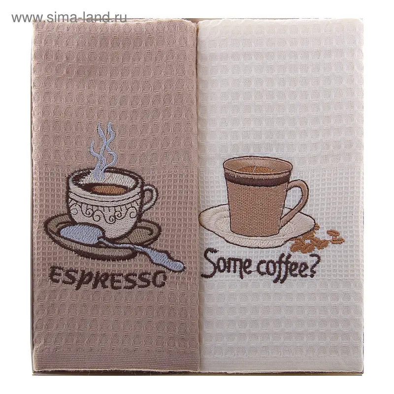 Салфетки вафельные JUANNA LUX COFFE, 50*70 см, 2 шт