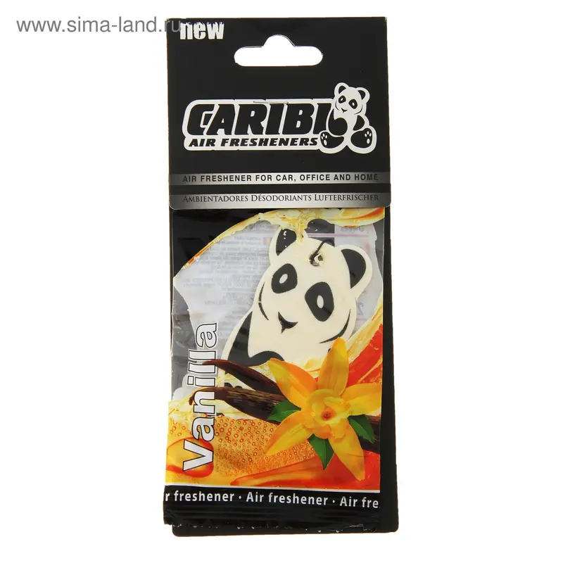 Ароматизатор подвесной "CARIBI" Панда Vanilla /аромат Ваниль/