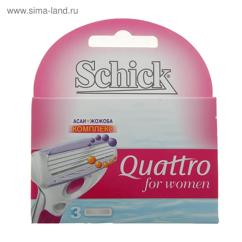 Сменные кассеты Schick Quattro Women, 4 лезвия, 3 шт