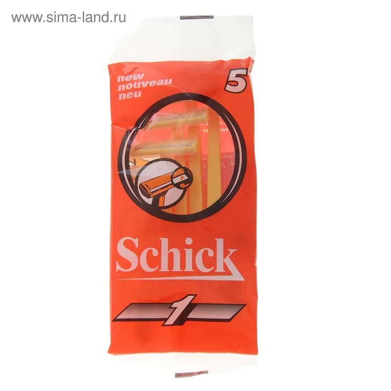Бритвенные станки одноразовые Schick QUICK, 1 лезвие, 5 шт