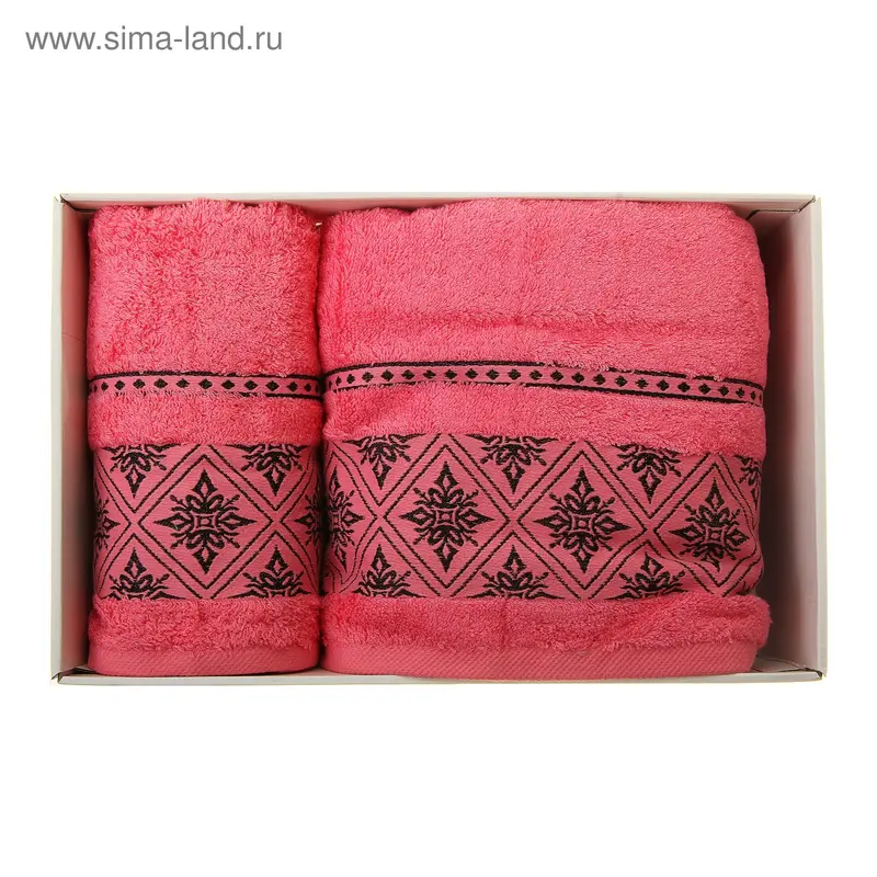 Набор полотенец Damask 50*90 см, 70*140 см св-розовый