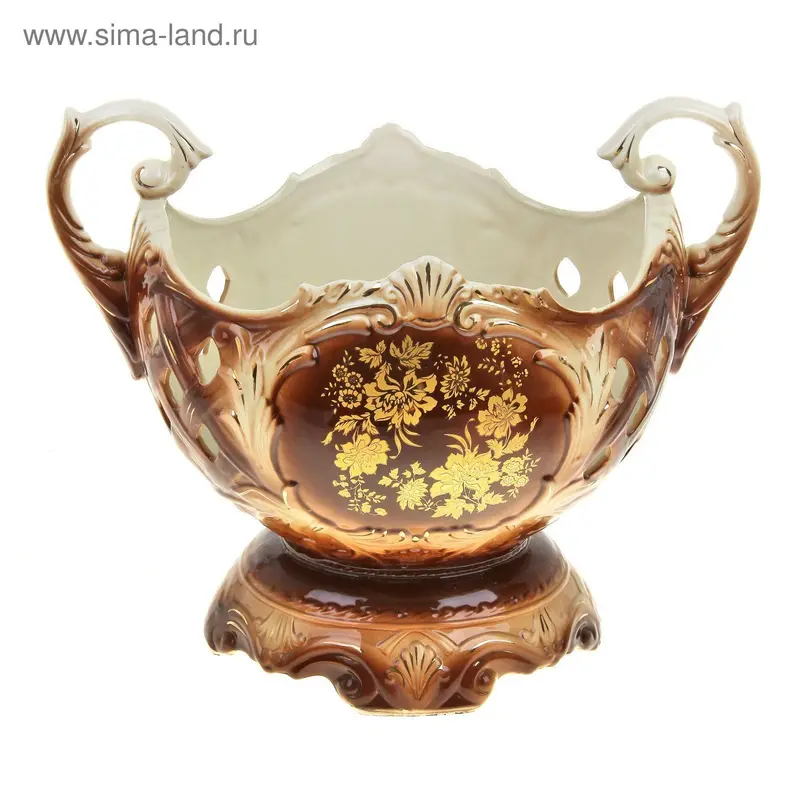 Конфетница "Ладья", коричневая
